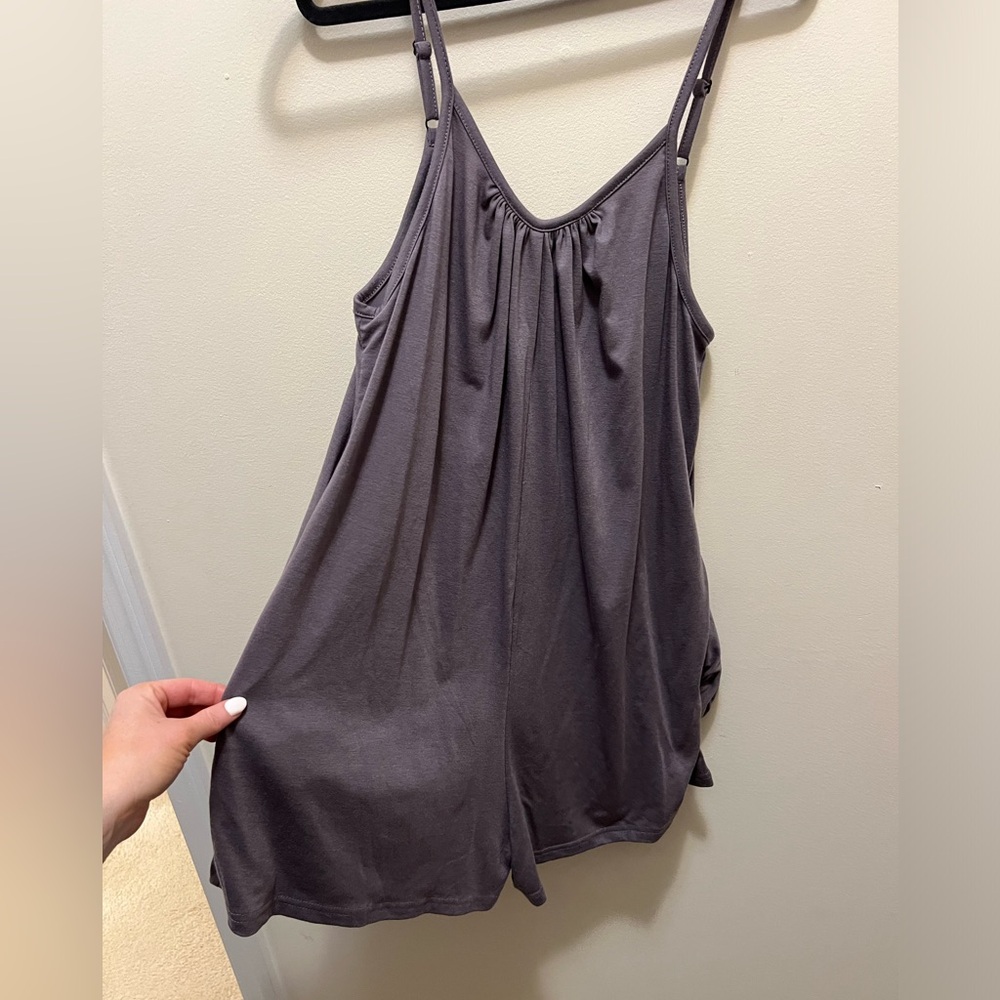 Grey Romper Shorts
